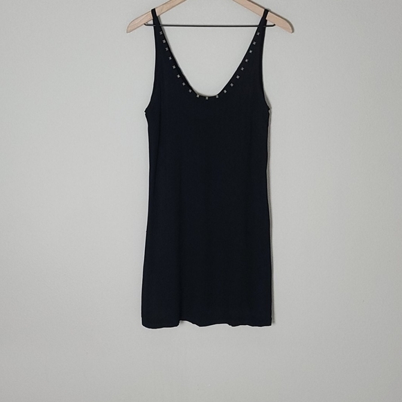 Zara Black Studded Sleeveless Dress Size Small - Picture 1 of 6